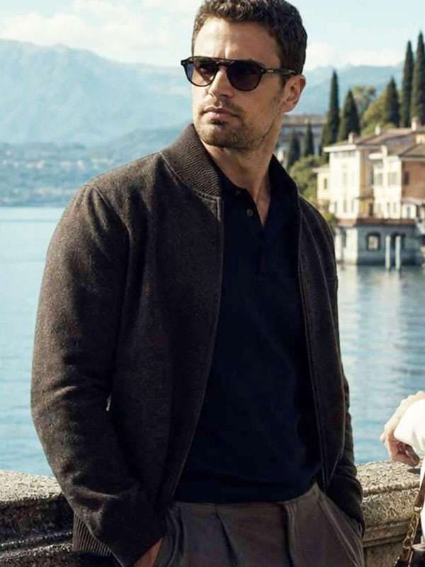 The Gentlemen S02 Theo James Brown Wool Bomber Jacket