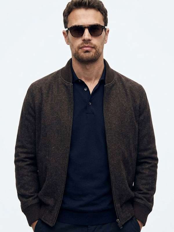 Theo James The Gentlemen S02 Brown Wool Jacket