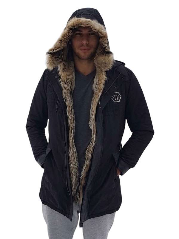 Top G Andrew Tate Black Hooded Fur Jacket