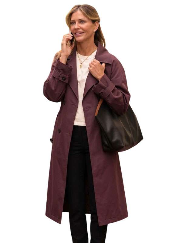 Tracy Spiridakos Anna Pigeon Burgundy Coat