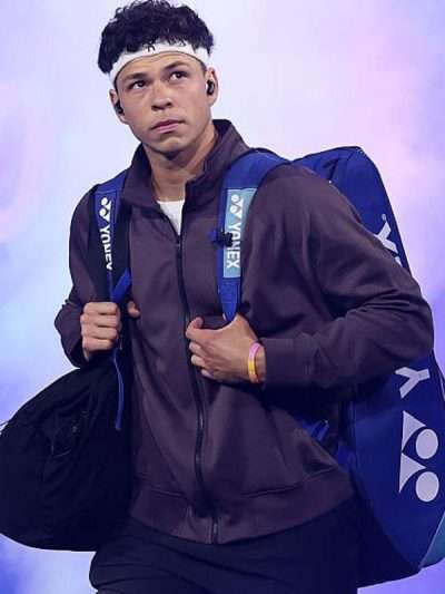 US Open 2026 Ben Shelton Brown Track Bomber Jacket