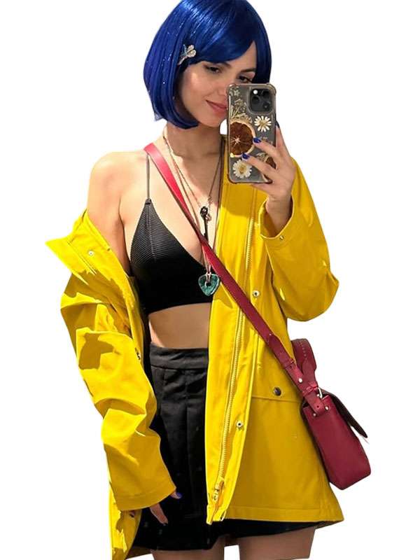 Victoria Justice Coraline Yellow Hooded Raincoat for Halloween