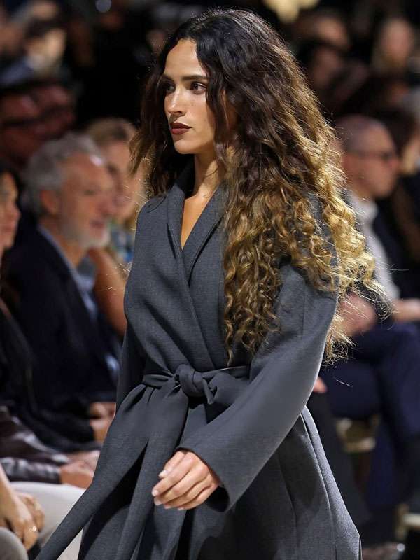 Vogue World 2026 Milano Fashion Week Adria Arjona Grey Coat