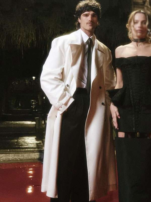 Wuthering Heights 2026 Premiere Night Jacob Elordi Wool Coat