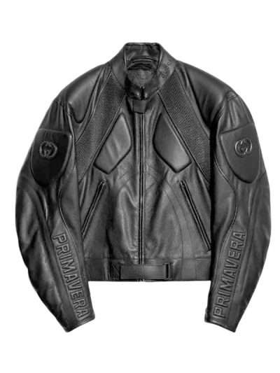 Primavera Black Leather Biker Jacket
