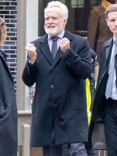 Bradley Whitford The Diplomat S04 Black Wool Coat