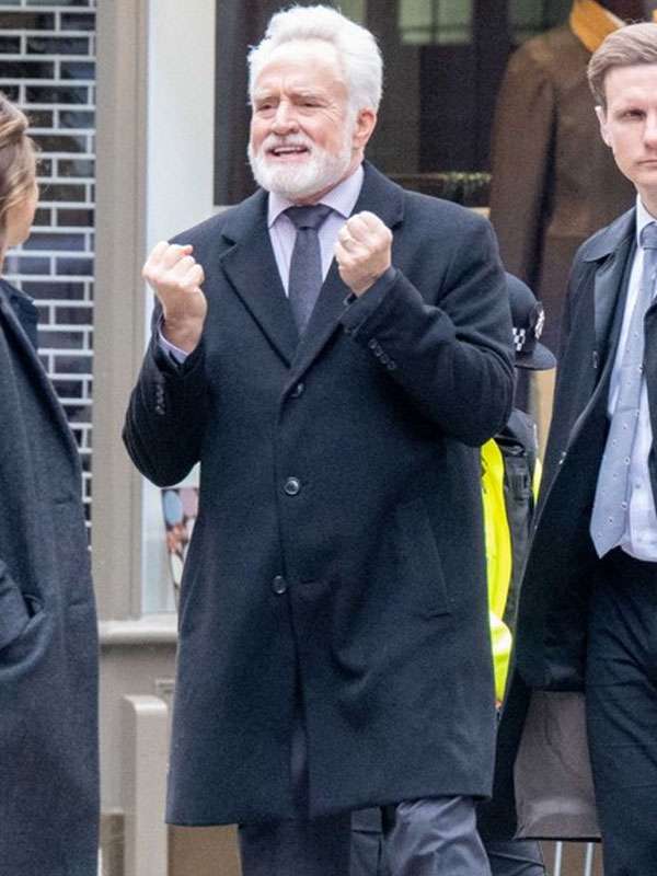 Bradley Whitford The Diplomat S04 Black Wool Coat
