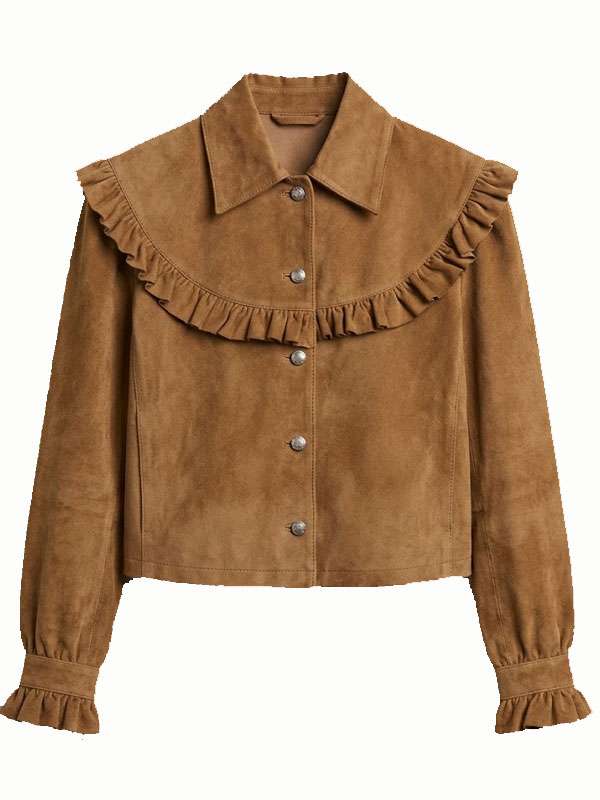 Charlie Scrubs S02 Brown Suede Leather Jacket