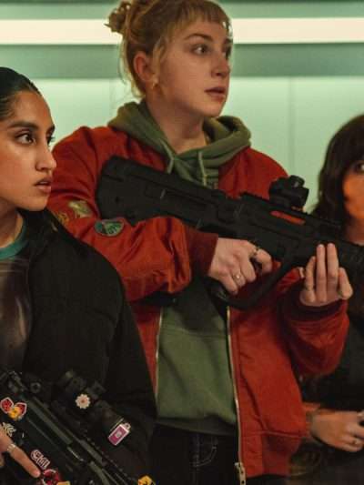 Ella Lily Hyland TV Series Black Doves S02 Orange Bomber Jacket