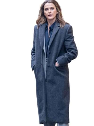The Diplomat Kate Wyler Grey Wool Coat