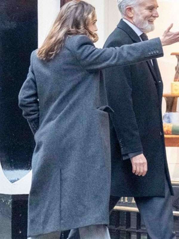 Kate Wyler The Diplomat 2026 Grey Wool Coat