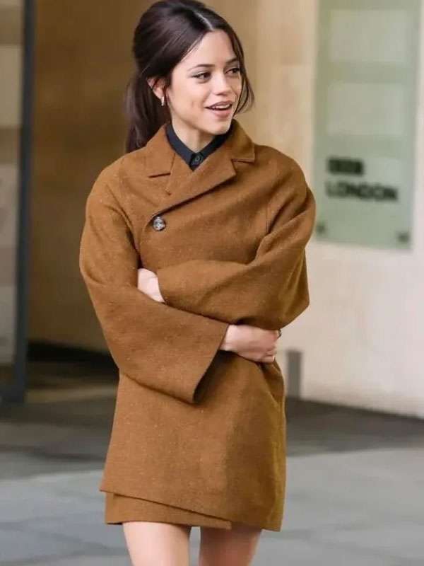 Klara and the Sun Press Photocall 2026 Jenna Ortega Brown Wool Coat