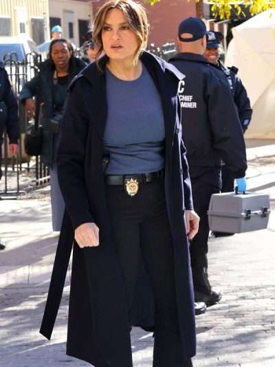 Law and Order SVU 2024 Olivia Benson Blue Wool Coat