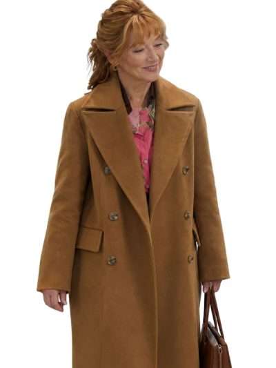 Marble Hall Murders Lesley Manville Wool Coat
