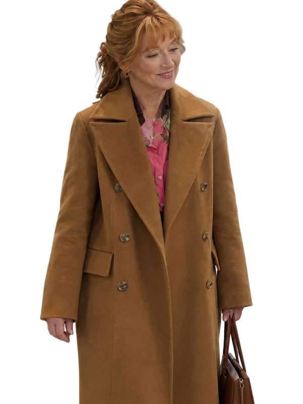 Marble Hall Murders Lesley Manville Wool Coat
