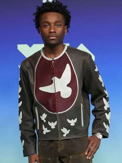 MTV VMAs 2026 Miles Caton Brown Leather Jacket