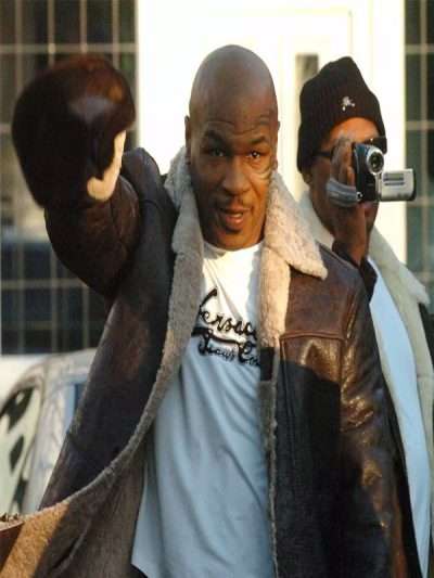 Mike Tyson’s Fight Vintage Brown Leather Jacket