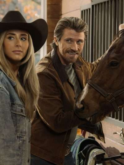 Mitch Keller Tulsa King S04 Brown Suede Leather Jacket