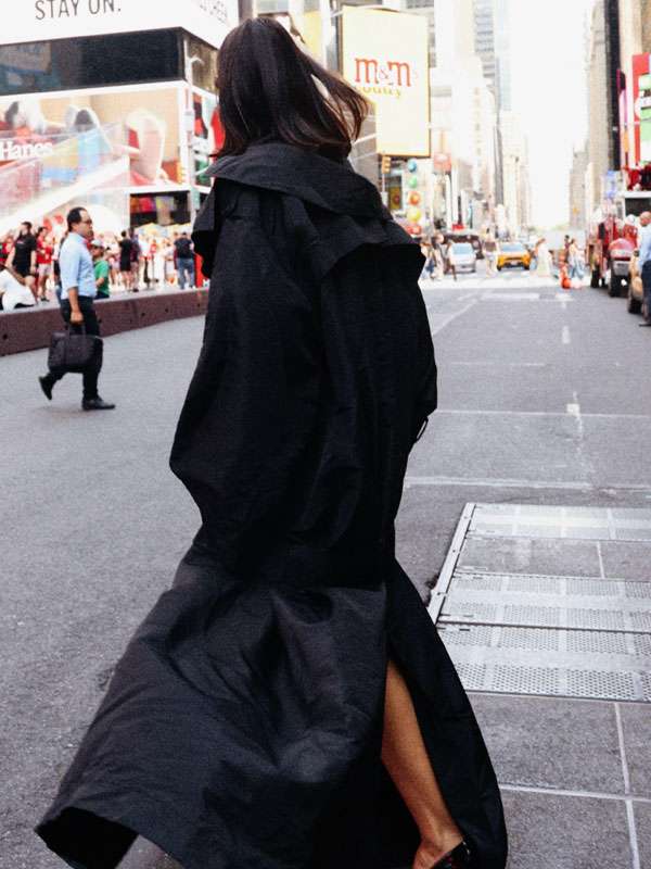 NYC 2026 Gal Gadot Black Trench Coat