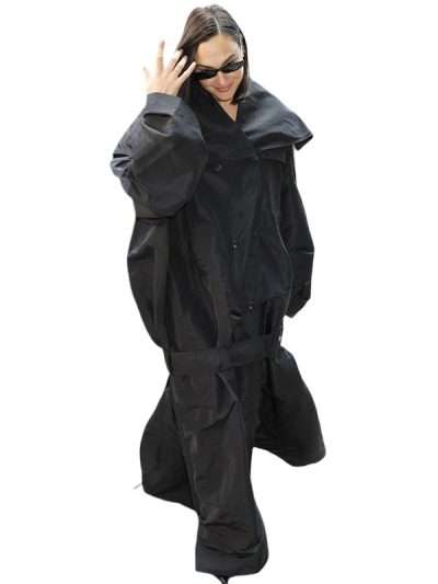 The Runner 2026 Promo Gal Gadot Black Long Coat
