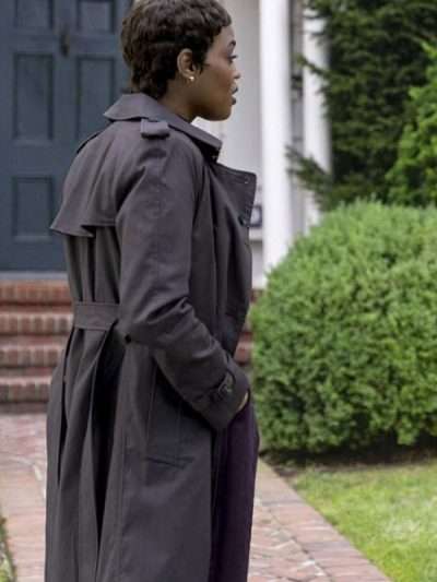 Nia Wallace Line of Fire S01 Grey Cotton Trench Coat