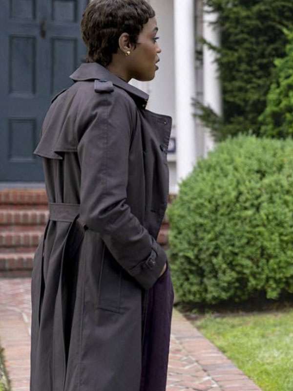 Nia Wallace Line of Fire S01 Grey Cotton Trench Coat