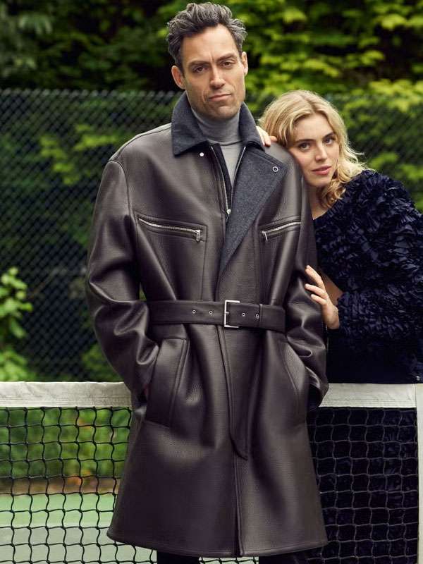 Rivals S02 Alex Hassell Leather Coat