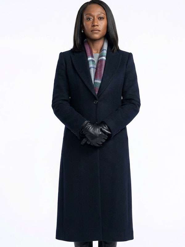 The Diplomat S04 Billie Appiah Black Coat