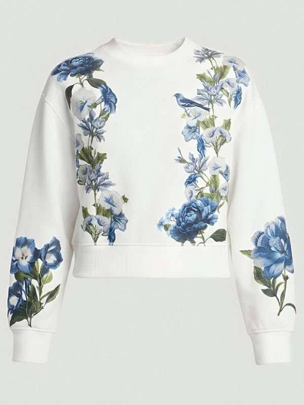 The Young And The Restless Sharon Case White Floral Sweatshirt