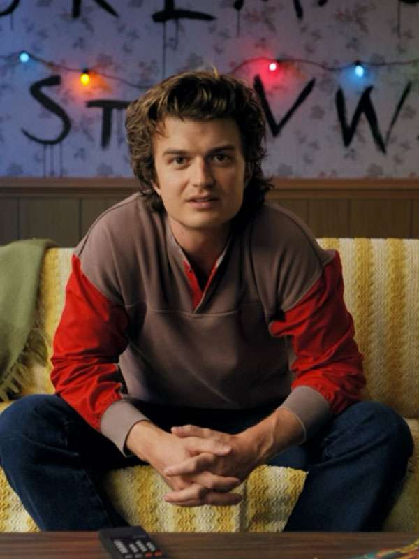 Stranger Things S05 Steve Harrington Red and Brown Sweatshirt